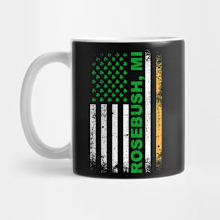 Irish American Flag ROSEBUSH, MI Mug